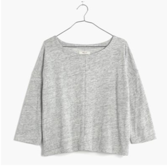Madewell Tops - Madewell Scoop Neck Grey Sweatshirt